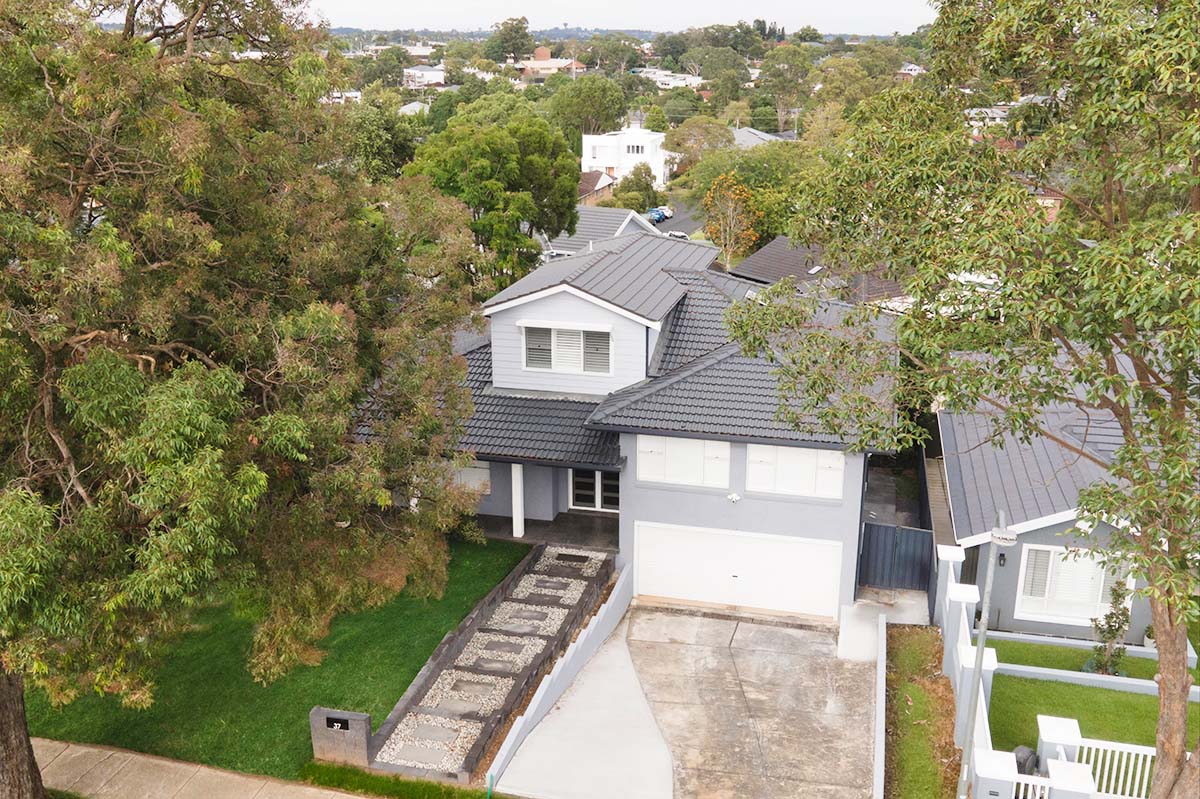 Aerial view of Home Addition in Sydney's North Western suburb of Kellyville