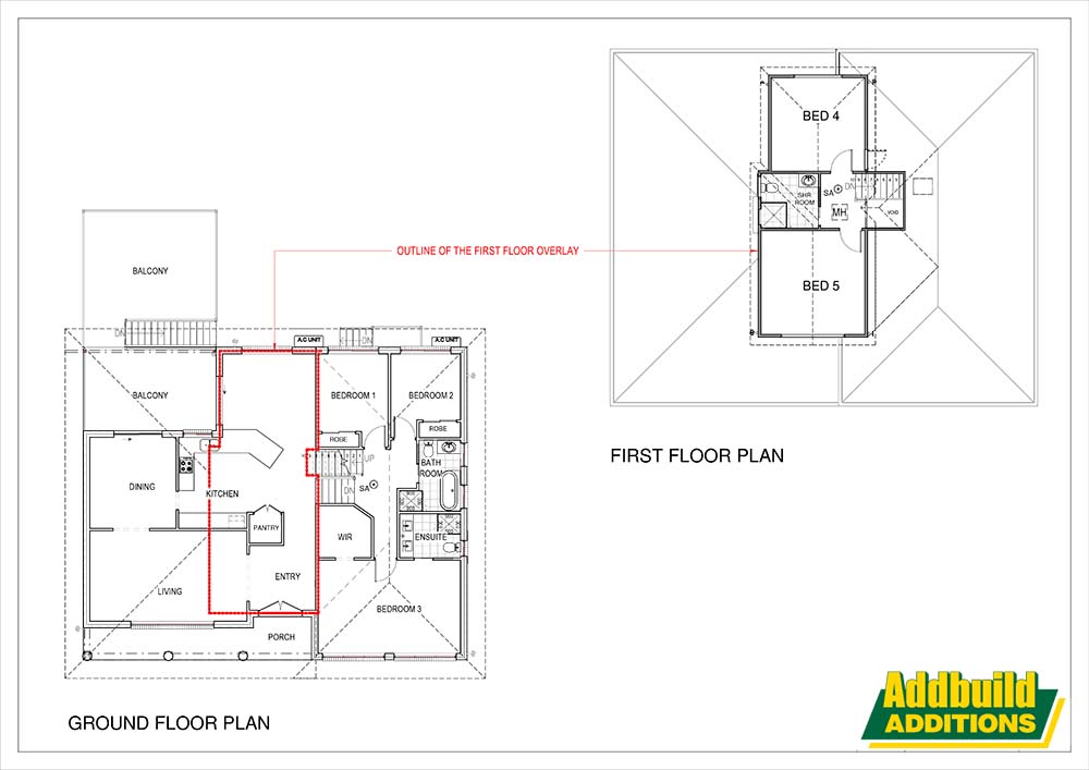 Floor plan for home addition in Kellyville, Sydney NSW