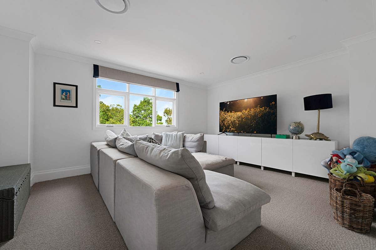 New upstairs living area in a Hunters Hill home with an Extension & Second-Storey Addition