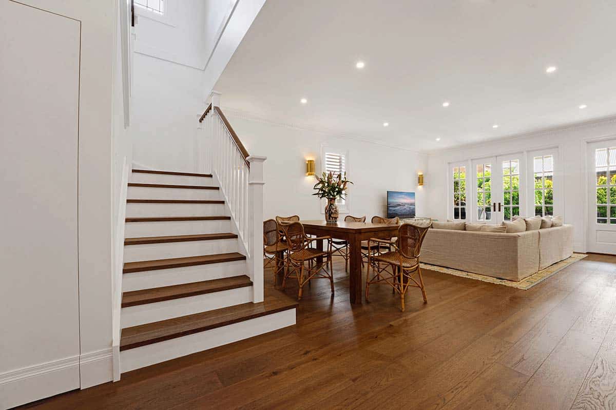 New staircase in a Hunters Hill home with an Extension & Second-Storey Addition