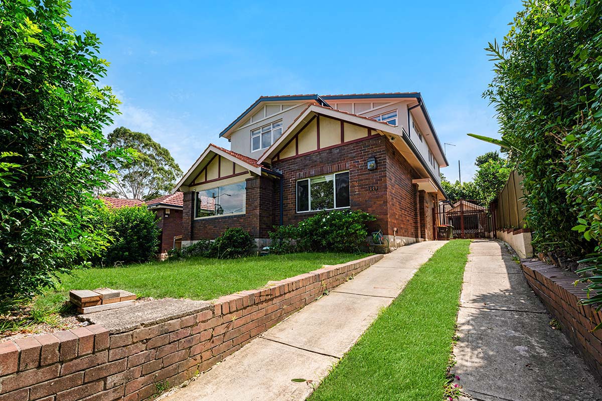 Front view of a Hunters Hill home with an Extension & Second-Storey Addition